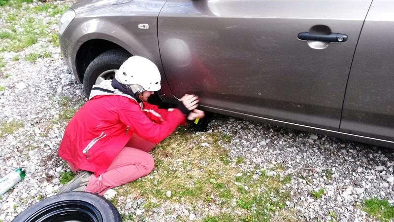 Vulkanizerka. 4 speli dviga avto