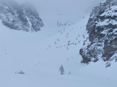 Deskanje nad Pokljuko - Veliki Draški vrh
